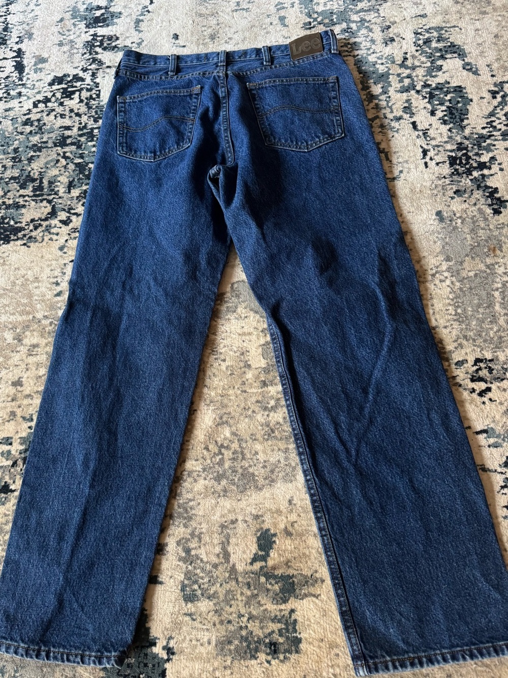 Lee Straight-Leg Jeans in Deep Blue Denim